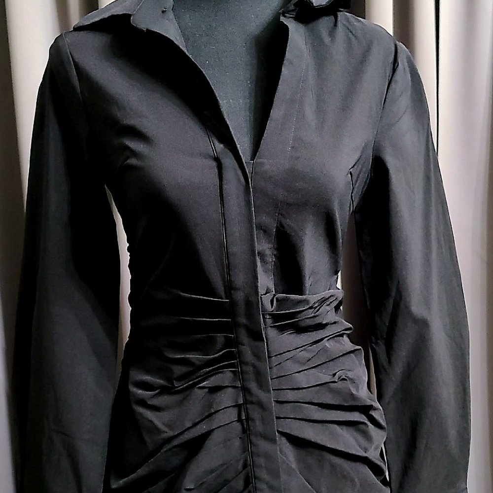 Black Collard Shirt Dress